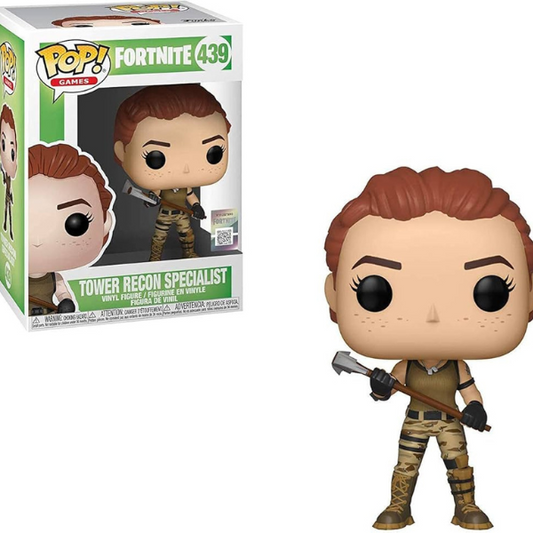Funko Tower Recon Specialist: Fortnite x POP! Games Vinyl Figure & 1 PET Plastic Graphical Protector Bundle [#439 / 34463 - B]