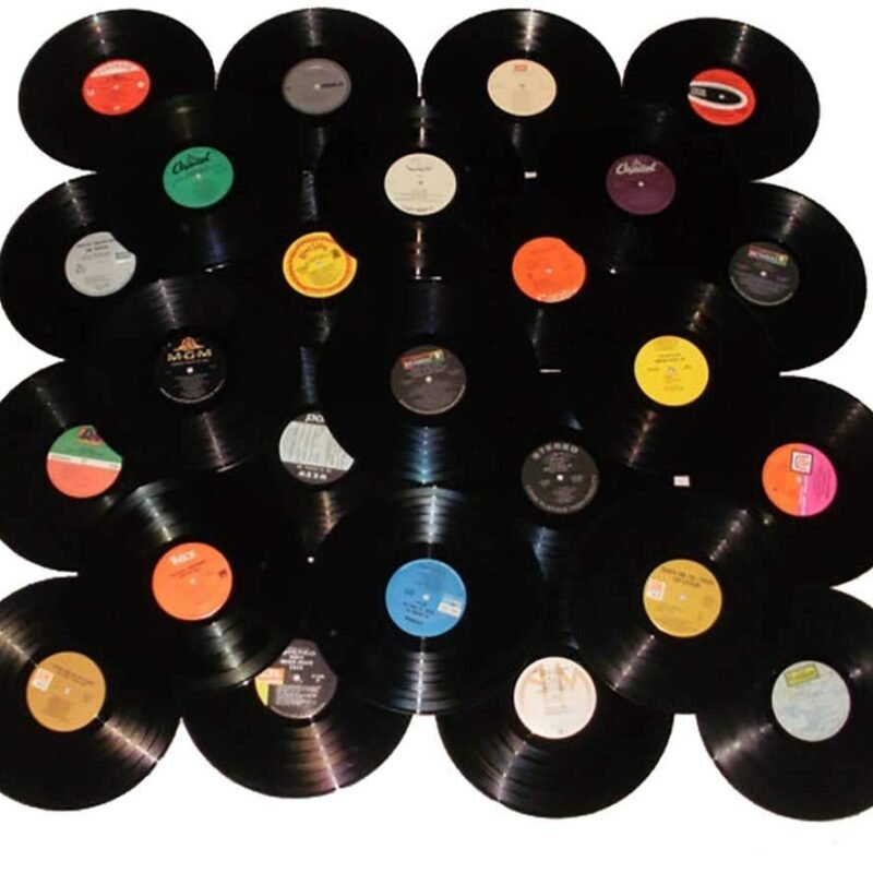 VinylShopUS - Lot of 12" Vinyl Records for Crafts & Decoration Artwork for Party Decor Artist Studio Vintage Look (Lot of 10)