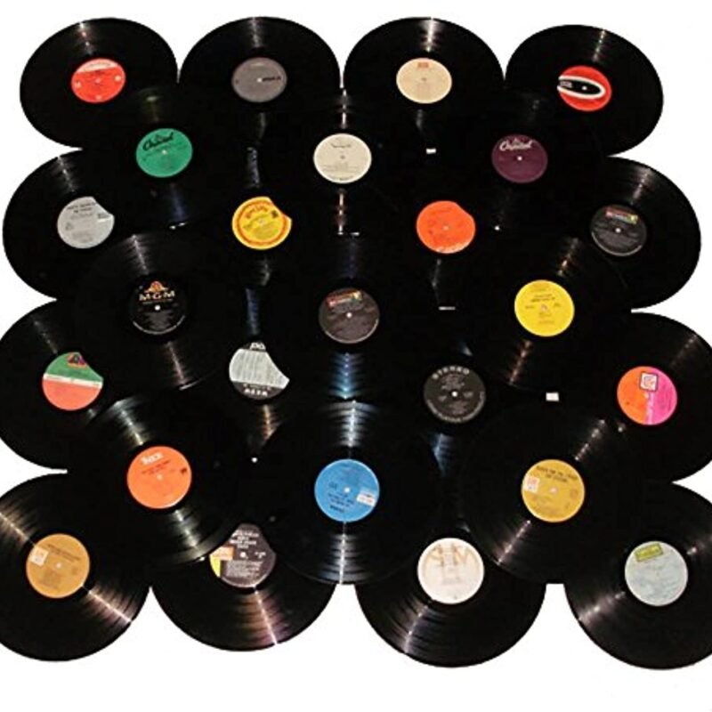 VinylShopUS - Lot of 12" Vinyl Records for Crafts & Decoration Artwork for Party Decor Artist Studio Vintage Look (Lot of 20)